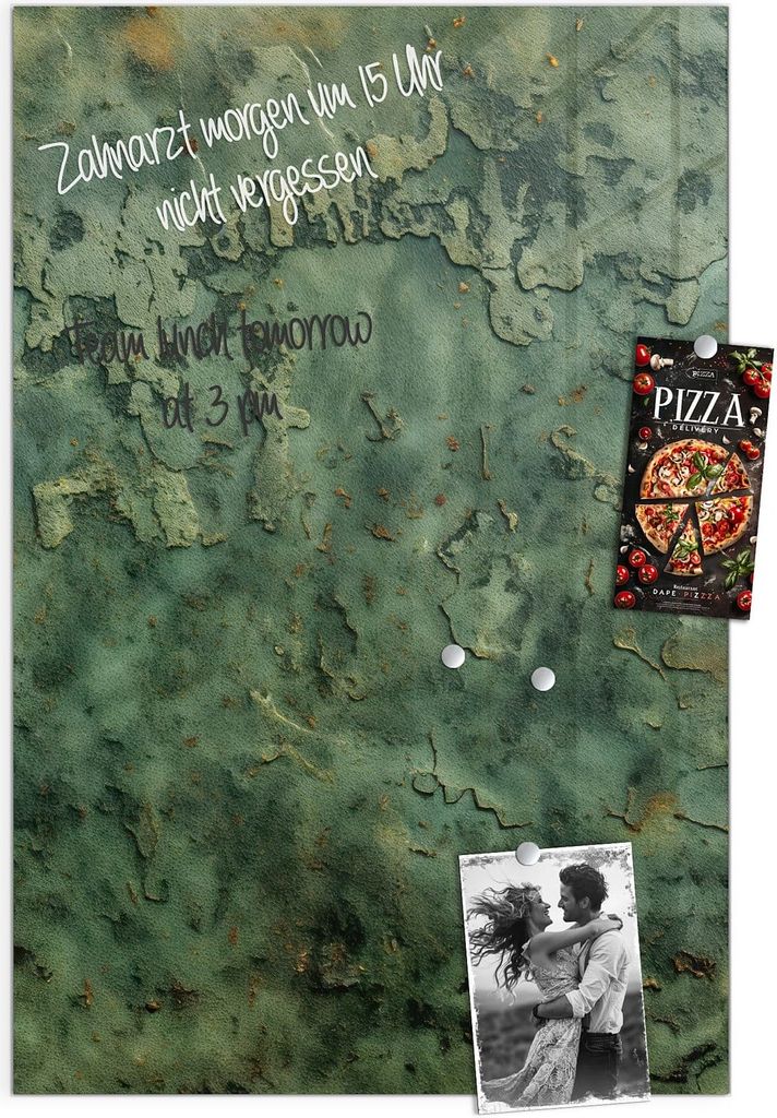 Magnettafel 60x90cm Pinnwand Whiteboard beschreibbar - Verwitterte Textur