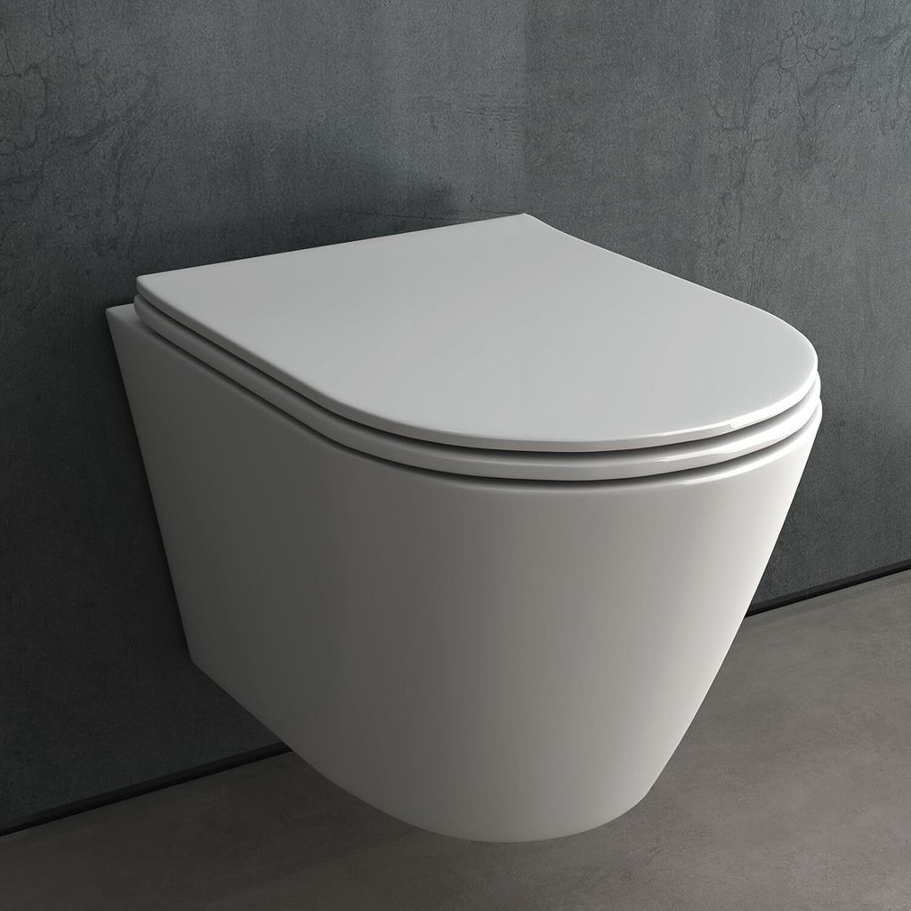 Alpenberger Wand WC Spülrandlos | Hänge WC Komplettset aus Produktbild 
