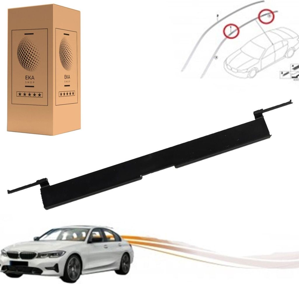 Abdeckung Dachträgerleiste Blende Dachreling für BMW 3er F30 F31 F34 51137312617