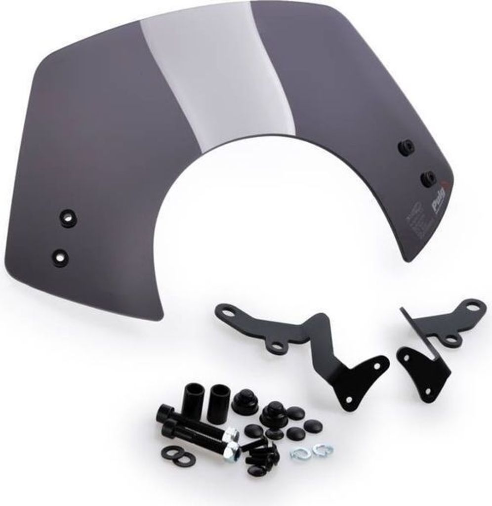 Puig Sport Windschutzscheibe Matt Schwarz - 4mm Acryl Für Yamaha Tracer 9