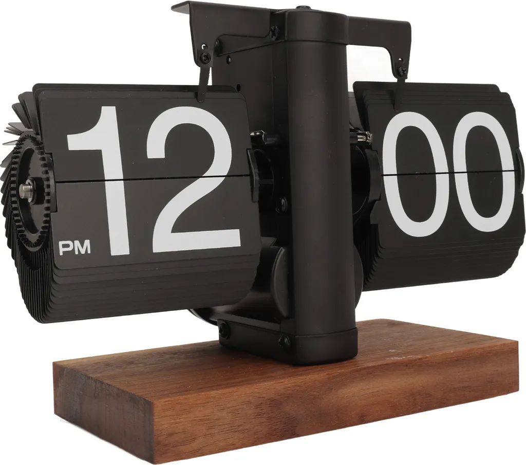 Horloge numérique pour décoration bureau - Modèle rétro noir chic
