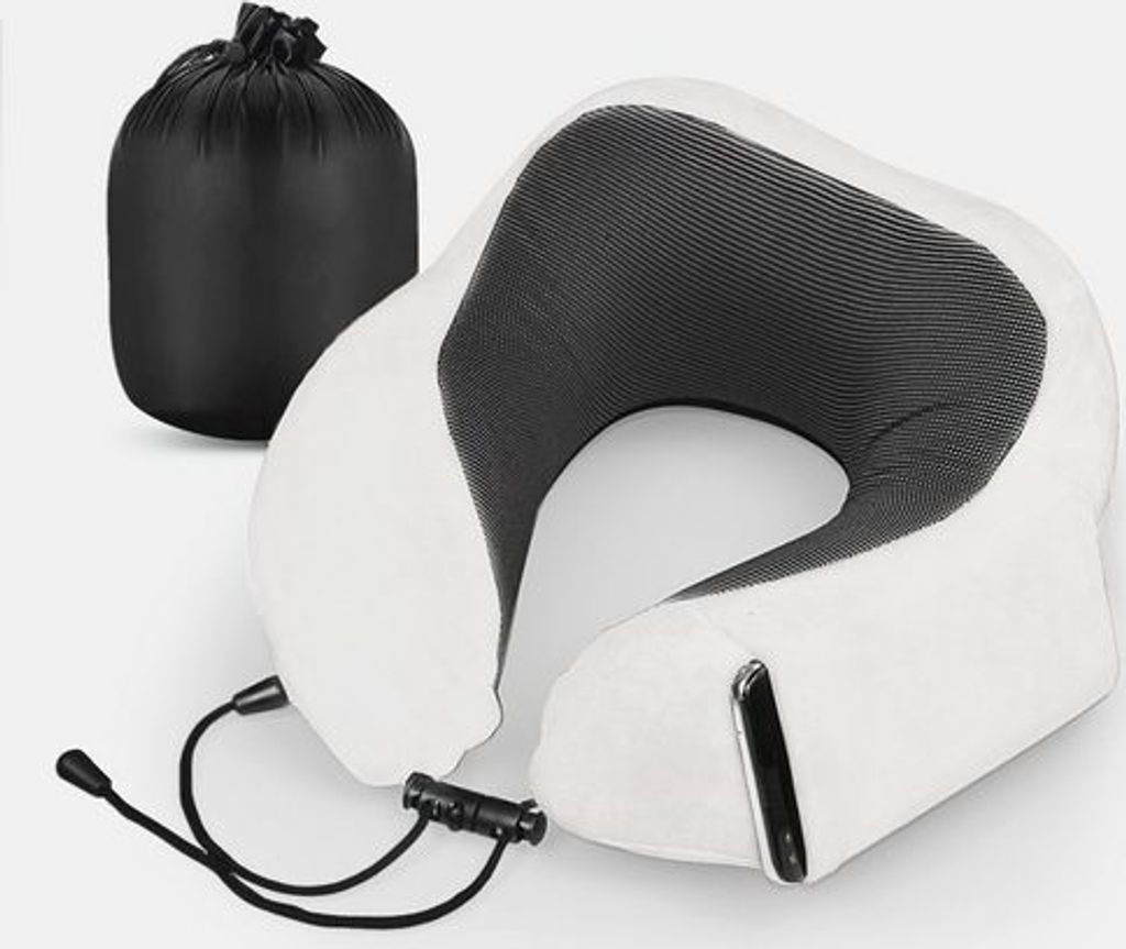 COZYOR Nackenkissen klein & kompakt, mit Memory Foam, verstellbarem Verschluss & praktischer Tasche