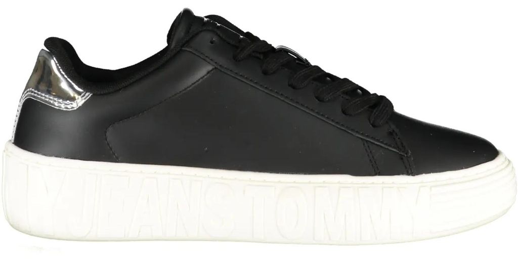 Eleganter Damensportschuh in Schwarz mit Kontrastdetails Produktbild 
