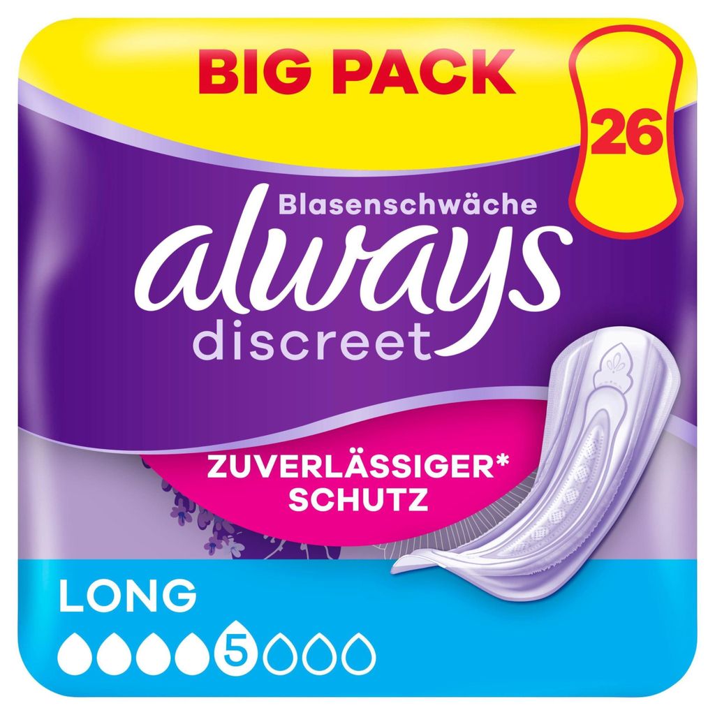 always 8700216179348 Slipeinlagen discreet Long, 26 St. Image du produit 