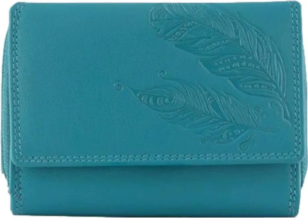 Friedrich23 16148-8 Portefeuille Femme pétrole en cuir véritable