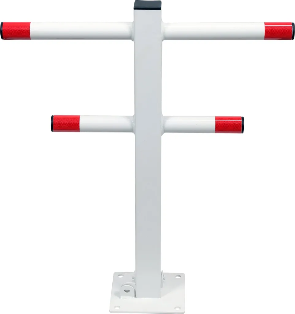Barrière de stationnement rabattable H60cm acier - Avec cadenas de blocage
