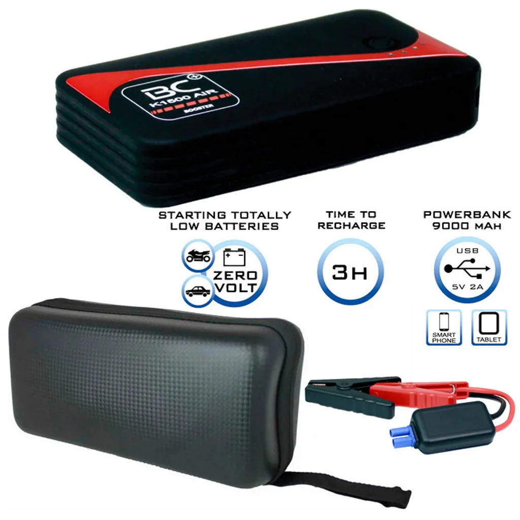 BC Booster K1500 AIR Lithium 400A 12V : Démarreur avec Compresseur