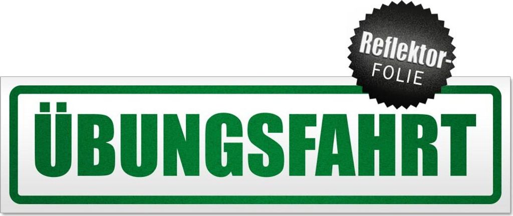 Ãbungsfahrt Magnetschild Schild magnetisch