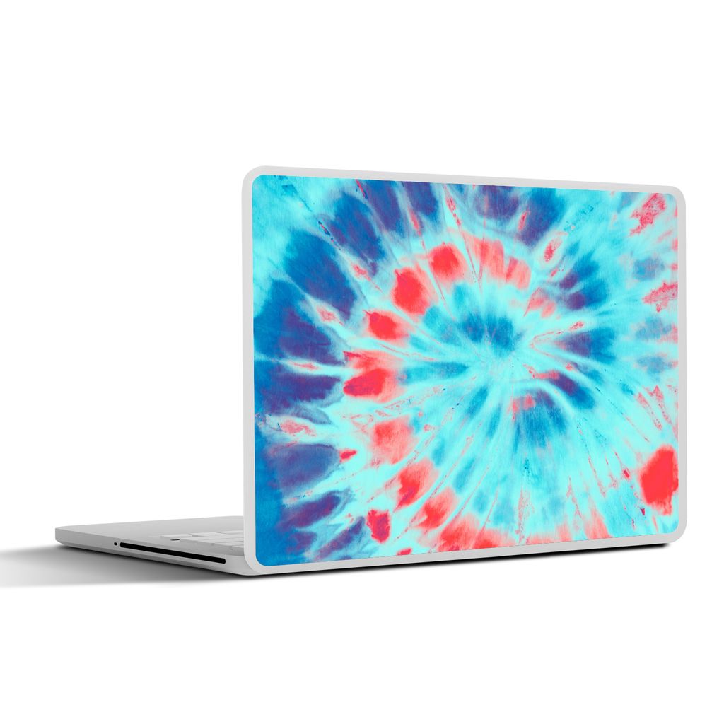 MuchoWow Laptop Aufkleber Sticker Cover Sommer - Krawattenfärbung - Spirale 30x22 cm - Laptop-Sticker