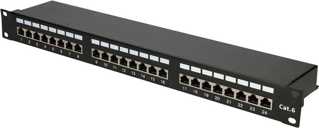 Extralink Patchpanel CAT6 STP V2 24 porty, RJ-45, Cat6, Obrázek produktu 
