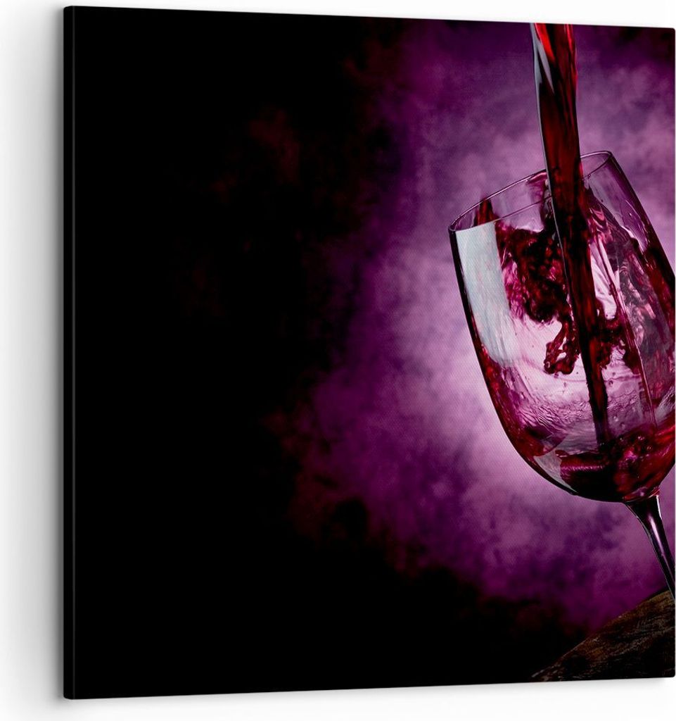 Bild auf Leinwand - Leinwandbild - Abstrakt alkohol flasche cocktail - 60x60cm - Wand Bild - Wanddeko - Leinwanddruck - Bilder - Kunstdruck - Leinw...