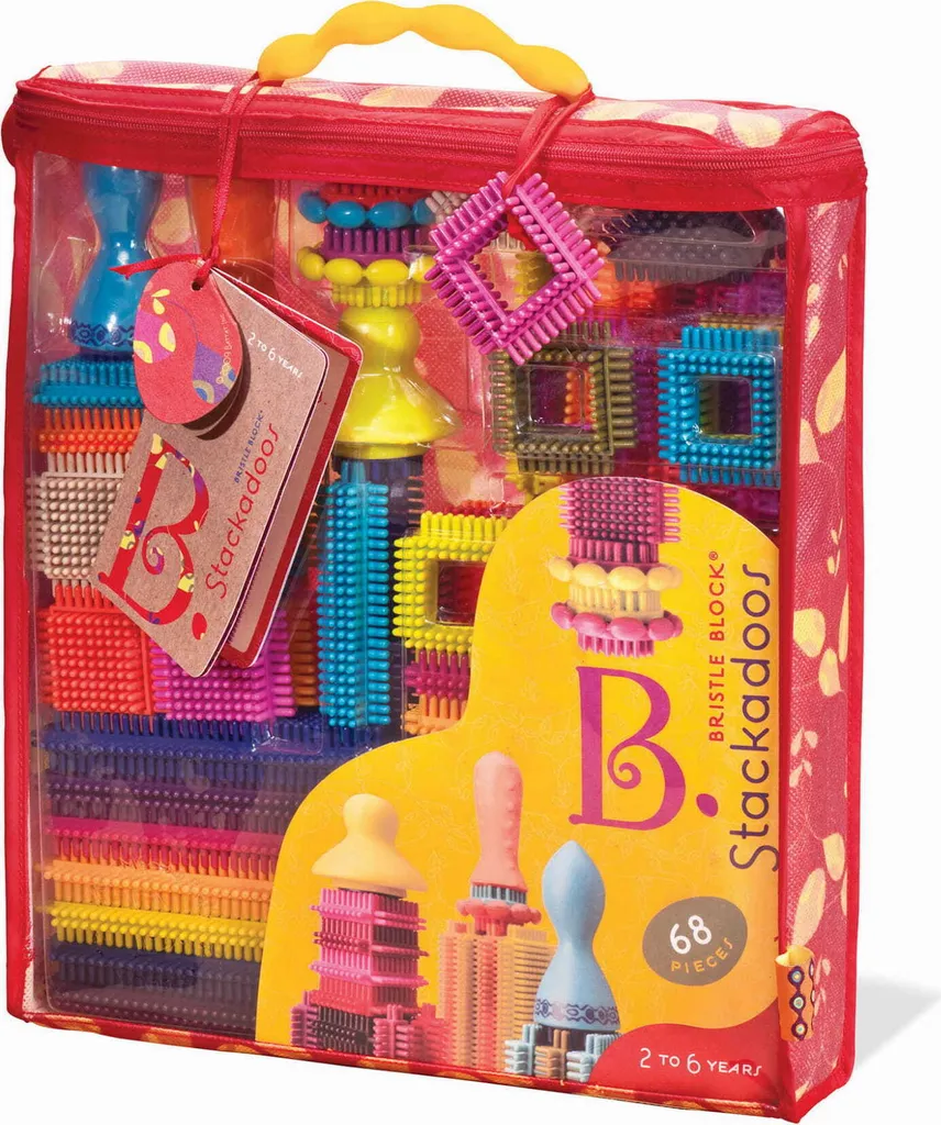 B.Toys Bristle Block Stackadoos 68 Blocs de Construction Hérisson en Sac