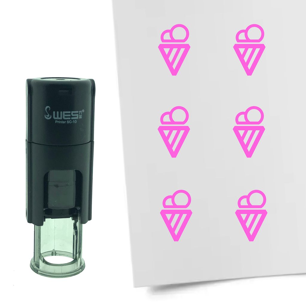Timbro CombiCraft Ice Cream rotondo da 10 mm - inchiostro Immagine del prodotto 