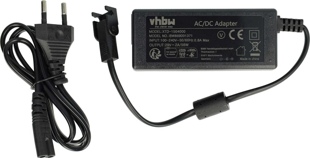 vhbw Netzteil Ersatz für LIMOSS ZBHWX-A290020-A, ZB-B290020-B, ZB-A290018-A, ZB- A290020-A für Liege-/Massagesessel - 29 V, 14,8 cm