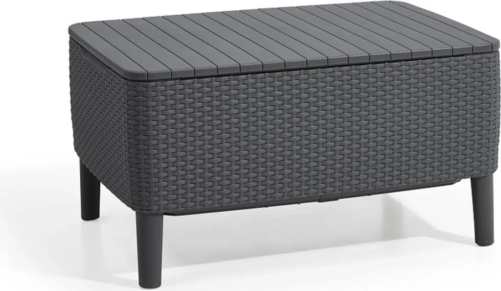 Tavolo per Giardino KETER Salemo 76x56x42cm Contenitore Salvaspazio