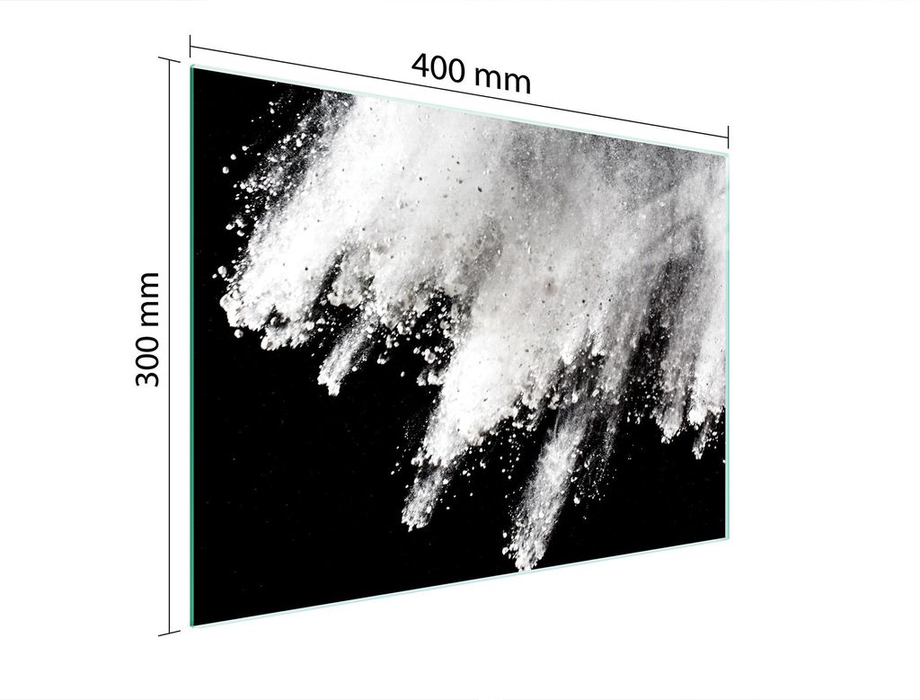 Schneidebrett Herdabdeckplatte Multiglasschneidplatte 40x30 cm Explosion Schwarz