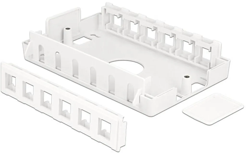 Boîtier Keystone 12 Ports Delock en Métal Robuste avec Support de Câbles
