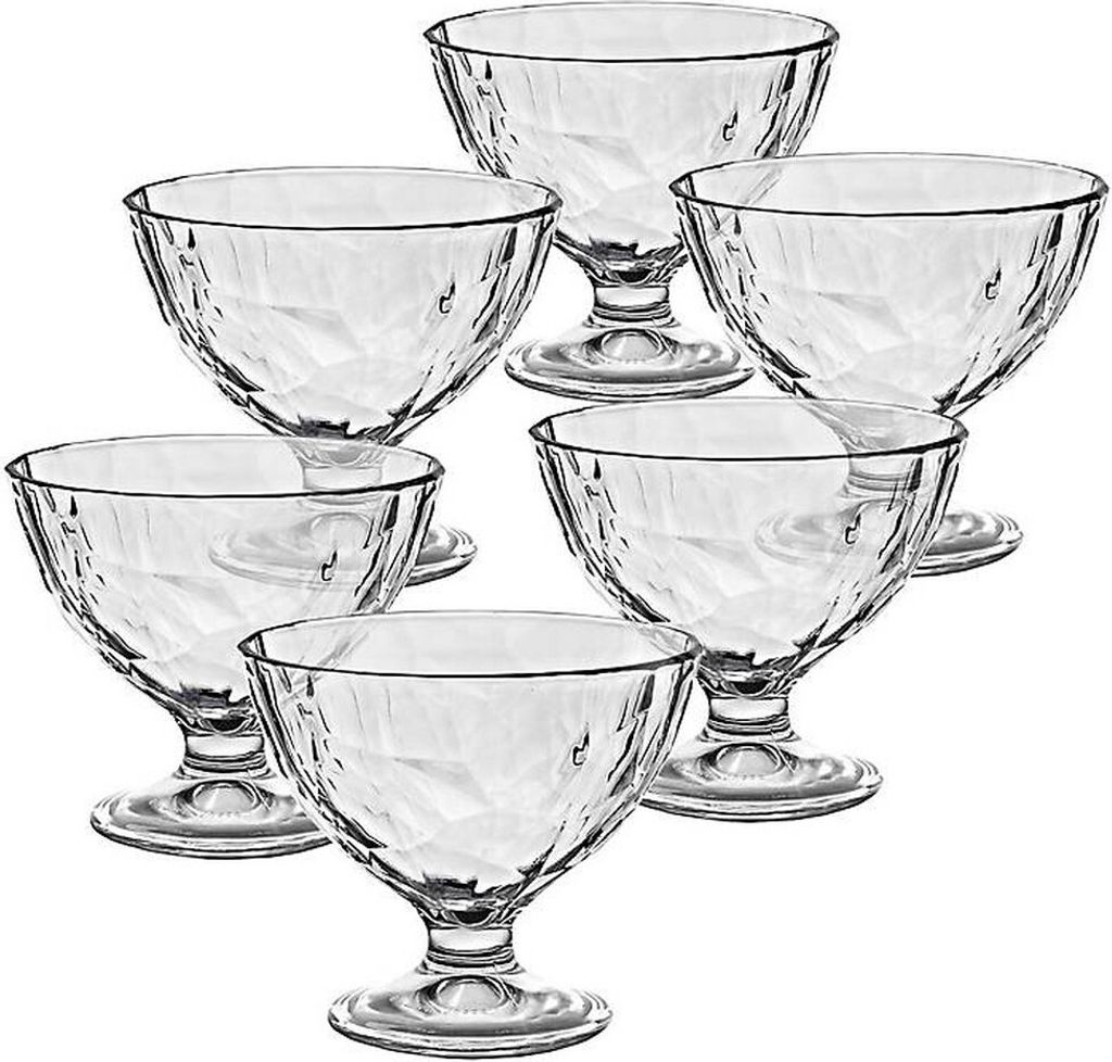Eiscremeglas Diamond 6er-Set Bambini