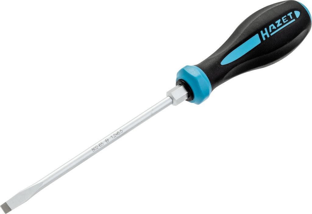 Hazet Schraubendreher HEXAnamic 802-65, Schlitz Profil, SW 1,2 x 6,5 mm