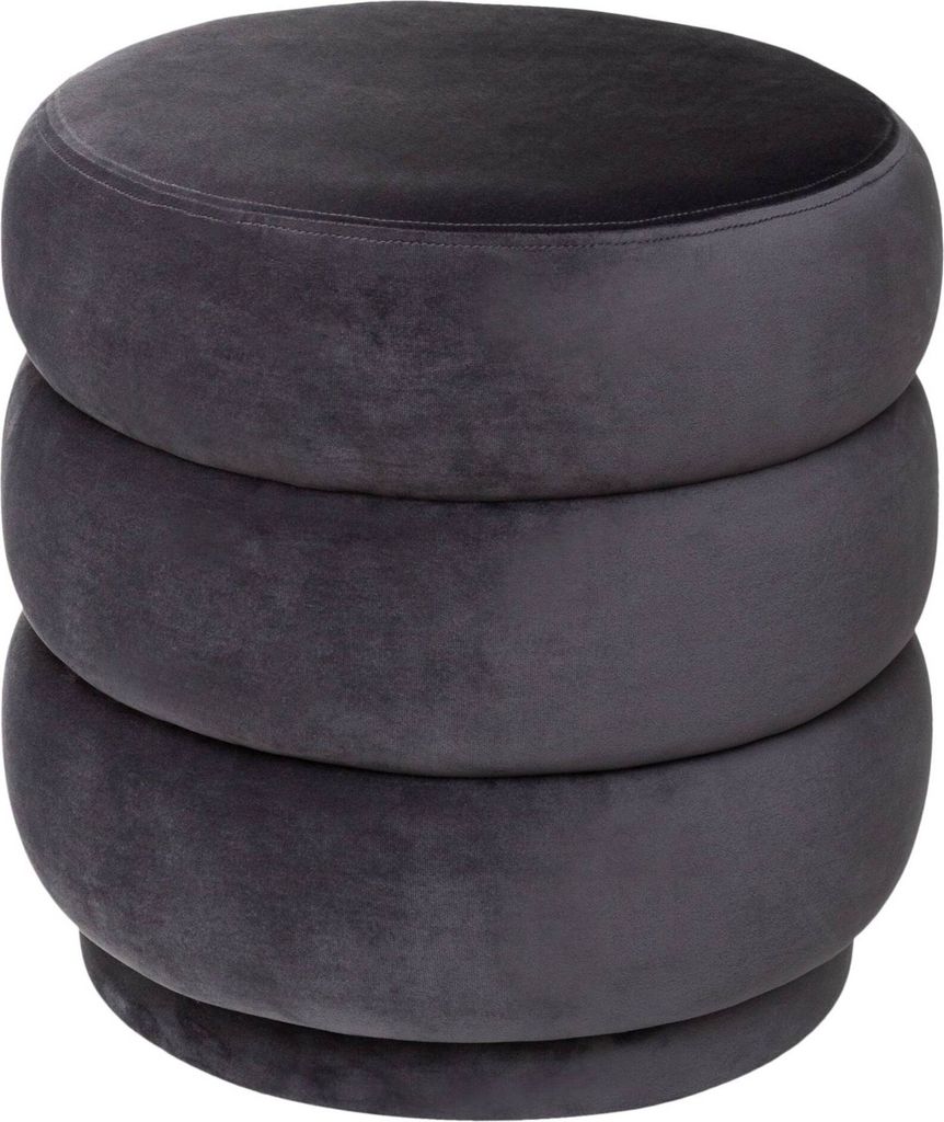 Pufa Welurowa Sinan Grey Velvet Obrázok produktu 1