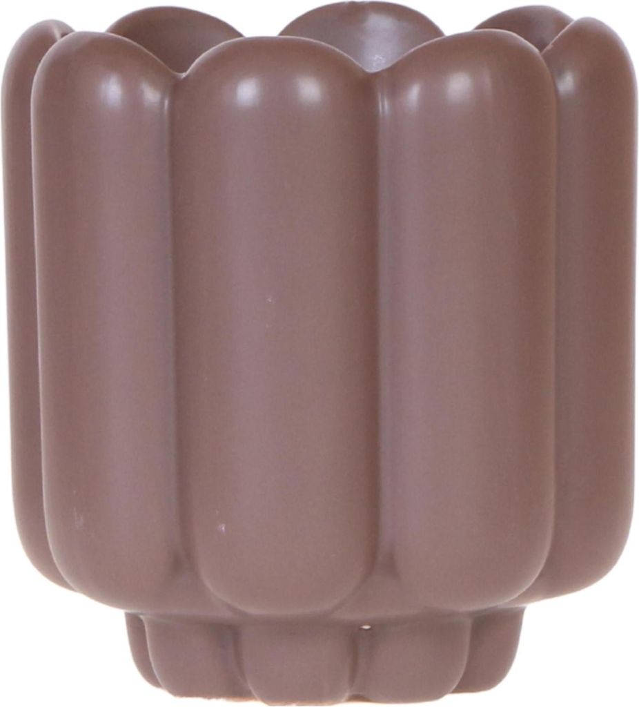 Keramik Blumentopf braun 9cm Retro Übertopf Orchideen Pflanztopf