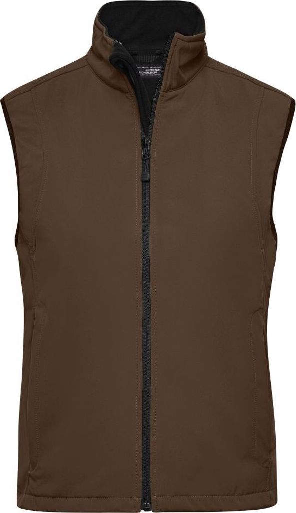 Trendige Weste aus Softshell brown, Gr. M