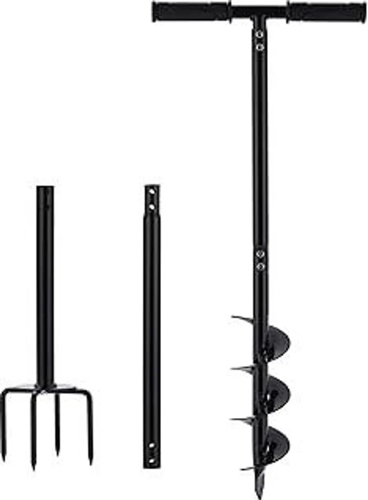 Trivella Manuale 2 in 1 Aeratore Prato 110cm - Metallo Robusto per Piantine
