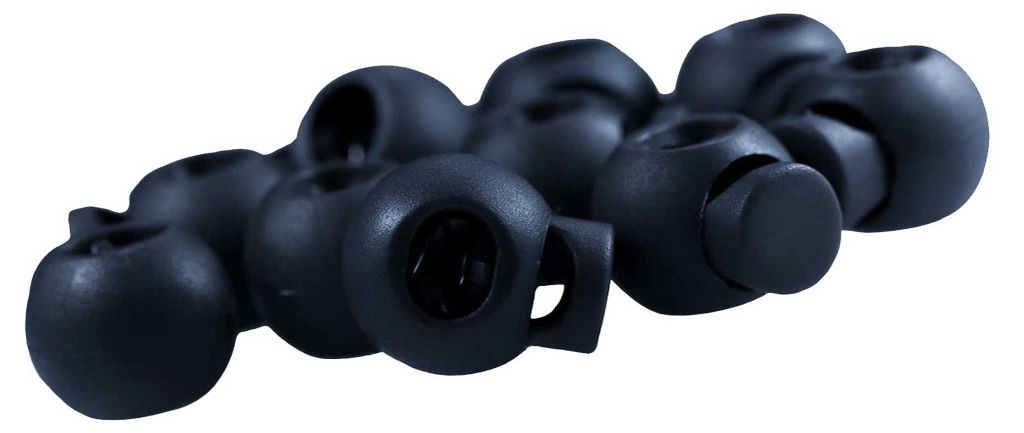 10 Einloch Kordelstopper Kordelenden Kordelklemme rund Produktbild 