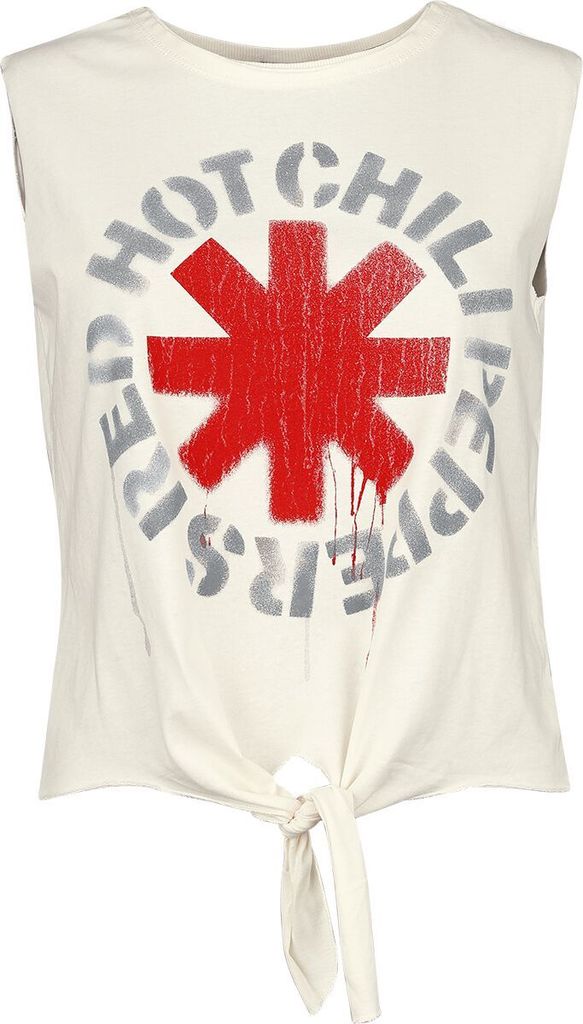 Red Hot Chili Peppers Top Damen Amplified Collection - Stencil Asterix weiß M