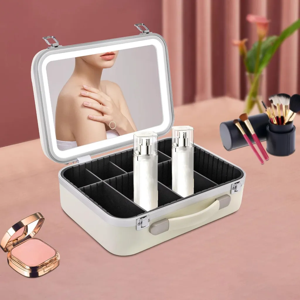 Boîte de rangement maquillage miroir LED réglable - Modèle Elite 2000 - 5