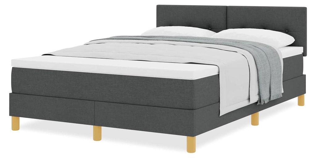 Boxspringbett mit Multizonen-Matratze und verstellbarem Kopfteil, atmungsaktiver Stoffbezug - für erholsamen Schlaf in jedem Schlafzimmer