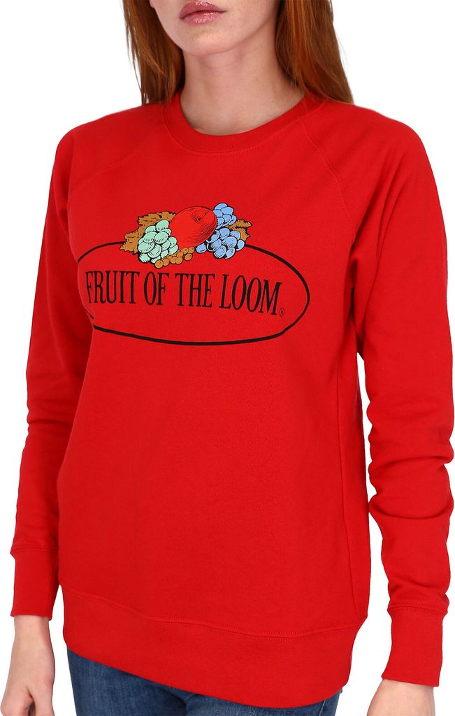 leichtes Damen Sweatshirt mit Vintage-Logo ,Farbe: rot Produktbild 