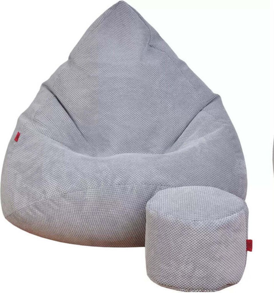 Vankúš na sedenie + podnožka sivá Zamatový kabát Loft Obrázok produktu 