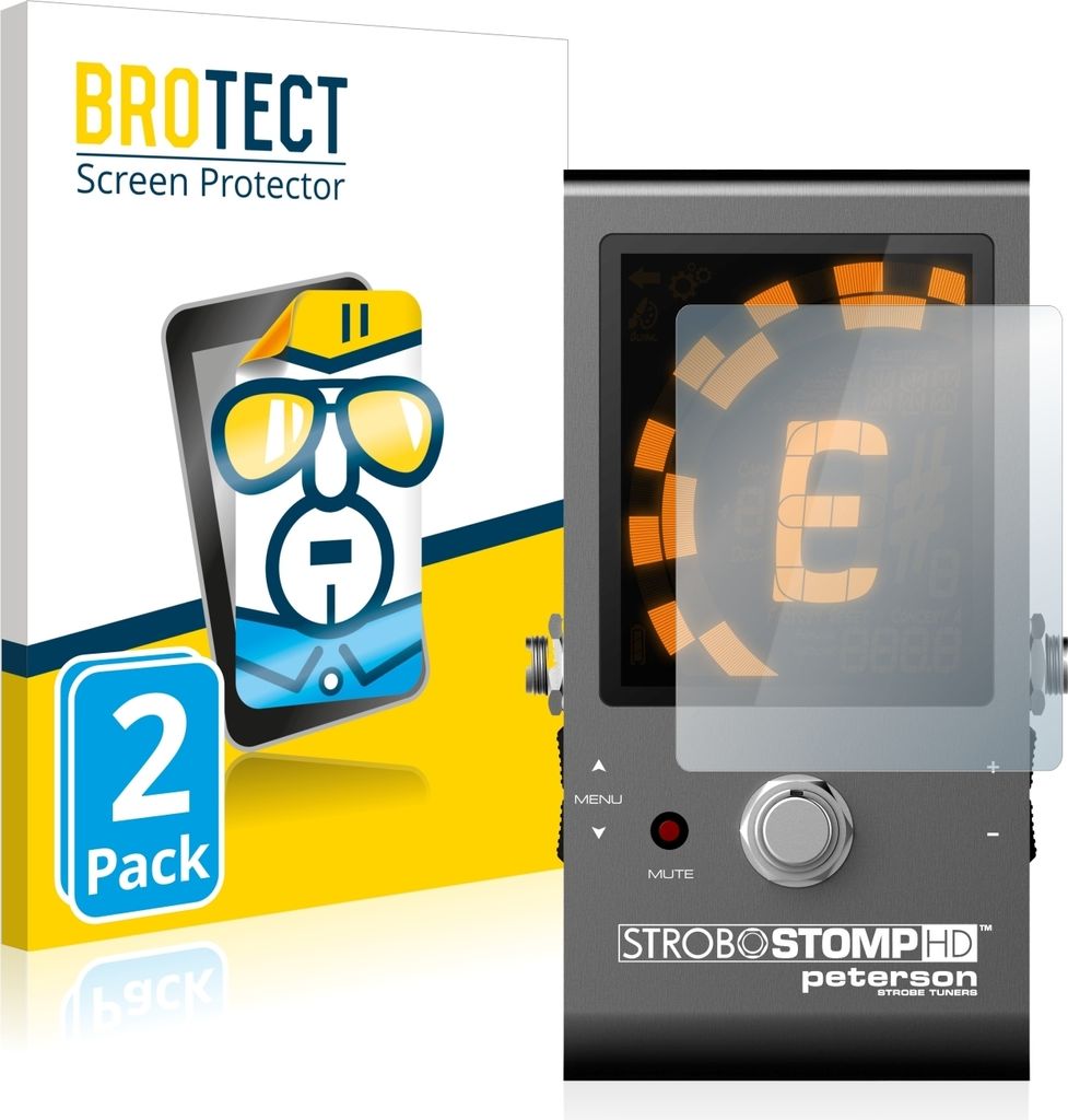 2x Für Peterson Strobostomp HD Schutzfolie BROTECT Displayschutz Display Schutz Folie Klar Transparent