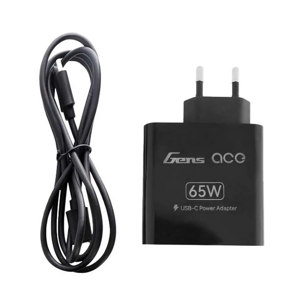 Adaptateur secteur Gens ace 65W EU USB-C vers USB-C pour charge rapide