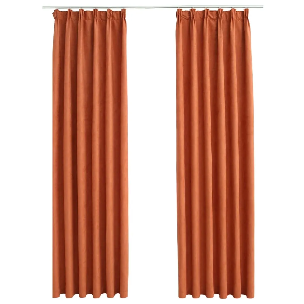 Set 2 Tende Oscuranti vidaXL Marrone Ruggine 140x245 cm Design Moderno