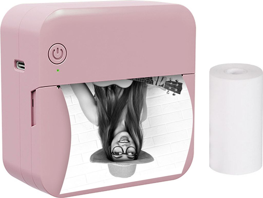 Mini-Taschen-Thermodrucker, multifunktional, tragbar, Sticker-Maker, 300 DPI, sofortiger Fotodruck, unterstuetzt BT-Verbindung fuer Smartphone mit ...
