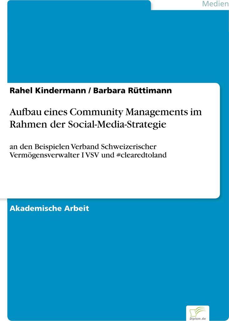 Aufbau eines Community Managements im Rahmen der Social-Media-Strategie