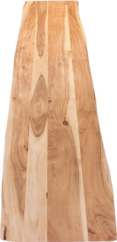Tischplatte 180x40 cm Curtis, Holzplatte Akazienholz massiv + naturfarben + lackiert, Baumkanten-Platte für Heimwerker, Arbeitsplatten, Tische & F...