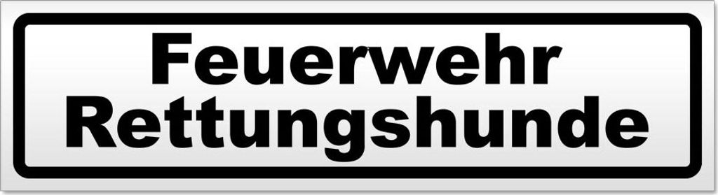 Feuerwehr Rettungshunde Magnetschild Schild magnetisch
