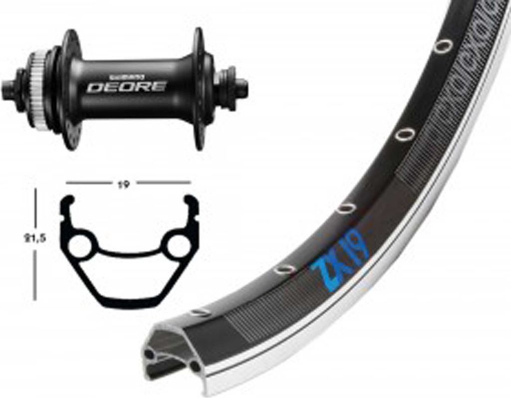 Winora V-Rad 26x1.75 Deore6000 Centerl.sz.36L Exal ZX 19 schw/silb.Niro-Spei.