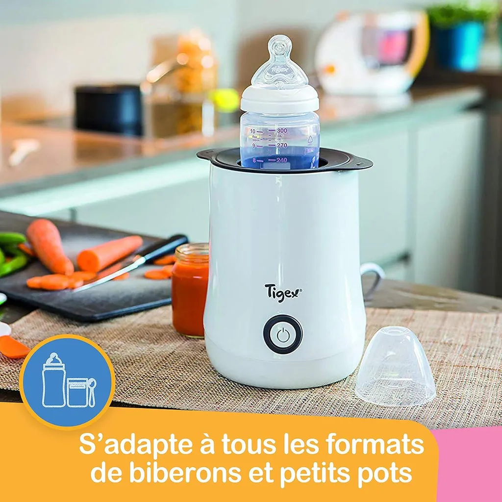 Chauffe-biberon rapide TIGEX 60 secondes double alimentation