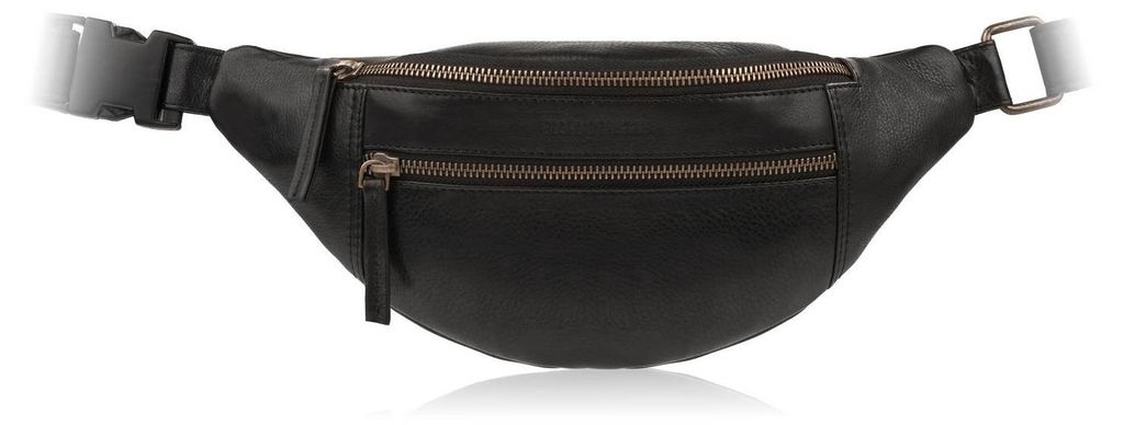 Schwarze Herren-Gürteltasche aus Leder Paolo Peruzzi AL-11-BL
