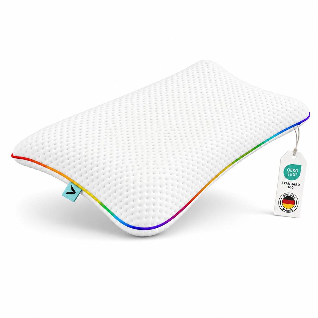 Kinderkissen 50x32x6 cm – Ergonomisches Kinderkopfkissen Produktbild 