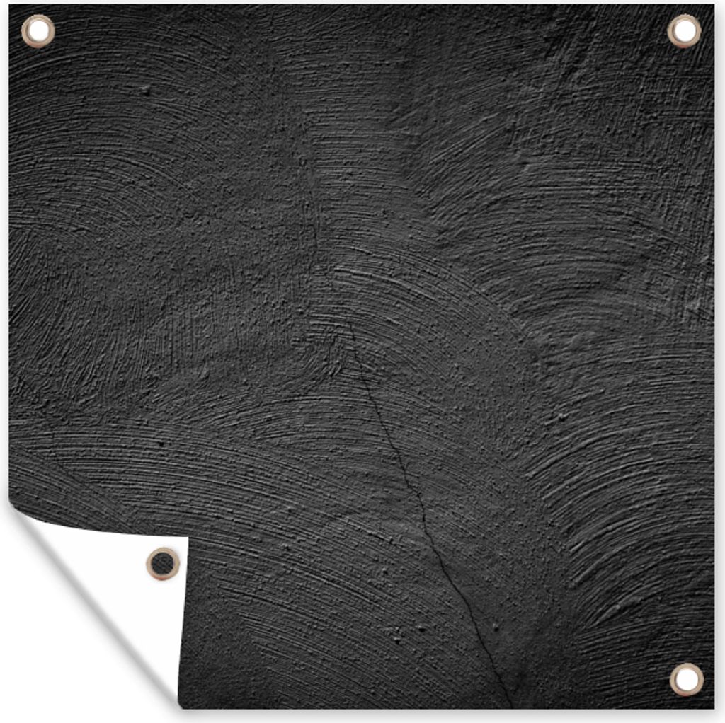 MuchoWow 50x50 cm Outdoor-Poster Gartendeko Sichtschutz Garten Poster für den Garten Beton - Schwarz - Industriell