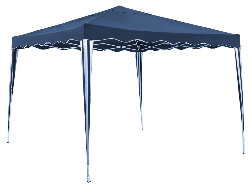 Pavillon STEFAN 3x3m Blau-Weiß Polyester | Campingpavillon Festivalpavillon Gartenpavillon