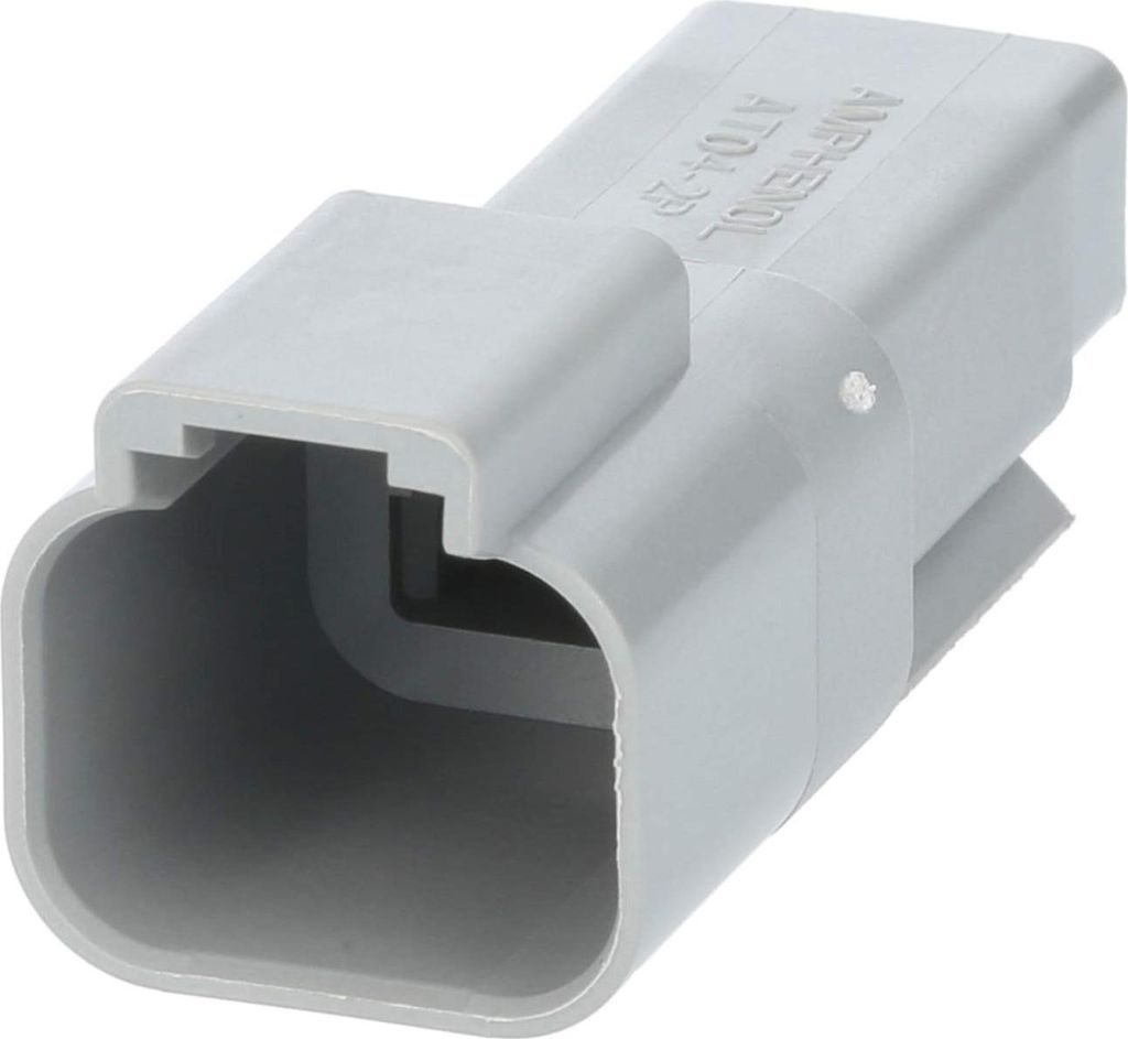 Amphenol AS-2SM 105 Kabelstecker AT-Serie Stift, 2-polig, Crimpanschluss Isolationsdurchmesser 2,24mm - 3,68mm,
