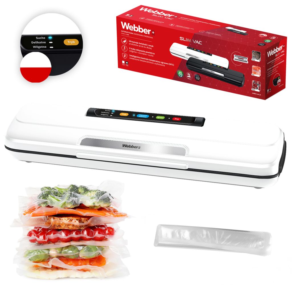 Automatisches Vakuumiergerät für Folie WEBBER V168 – Folienschweißgerät zur Lebensmittelverpackung