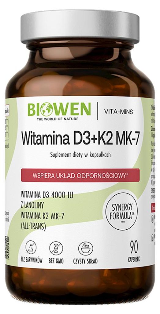 WITAMINA D3 + K2 90 KAPSŁEK - BIOWEN