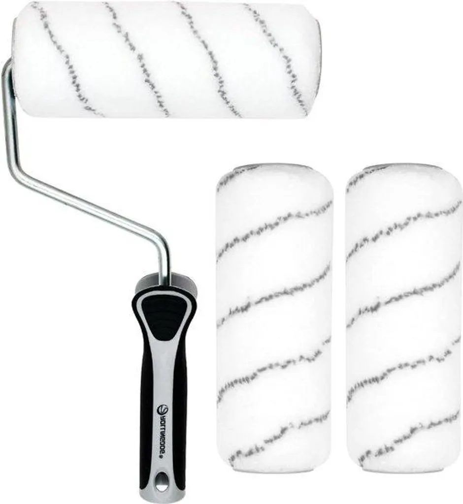 Ensemble rouleaux à peindre 180 mm 4 pièces avec manchons en peluche doux